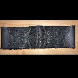 All Saints bespoke Braided Leather Waist Belt